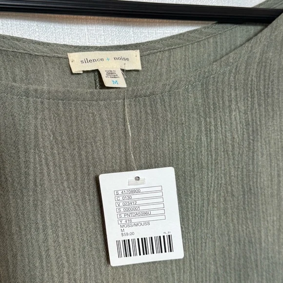 Olive Oversized Tunic Dress Dolman Sleeve Slouchy Boho NWT Size M - Picture 3 of 6